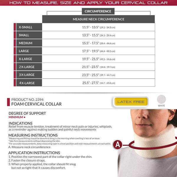 Foam/stockinette cervical collar, natural beige