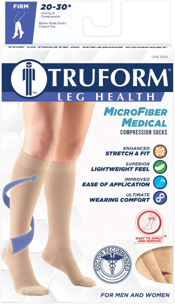 MicroFiber Medical Socks with Aloe Vera, 20-30 mmHg
