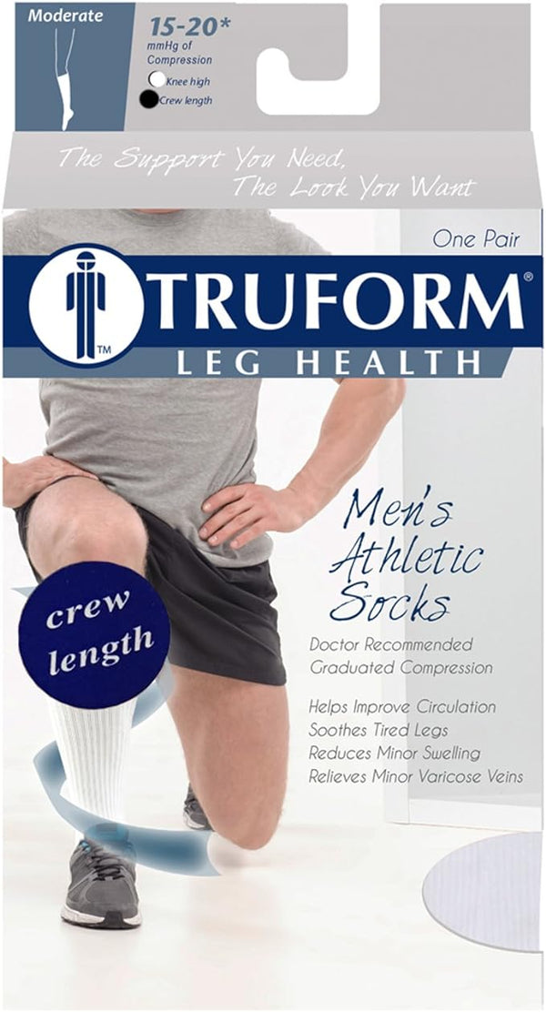 Men's Athletic Socks, 15-20 mmHg