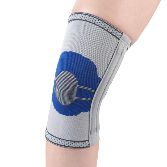 Silver Elastic Knee Support with Stays
