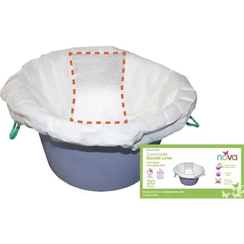 Commode Bucket Liner 20ct